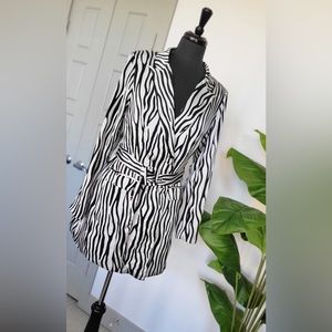pretty Lavish blazer mini dress in zebra print